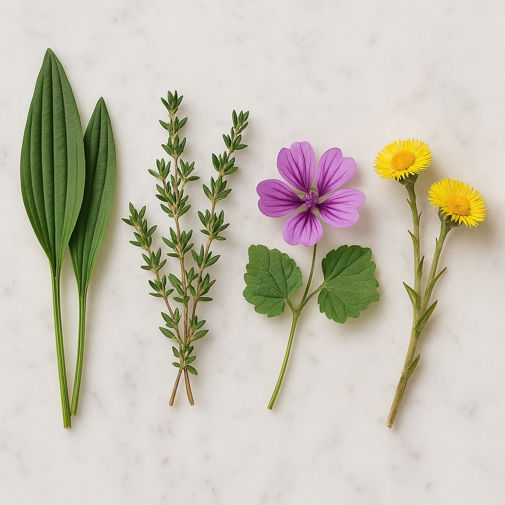 Kräutertee Atemwege - Rezepte bei Erkältung, Husten & Hals 2 Heilkräuter bei Husten bzw. für die Atemwege